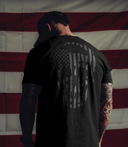 Gymreapers American Reaper Moisture Wicking T-Shirts for Men - Workout Gym Shirts - Running Athletic Tees & Dry Fit Tshirt