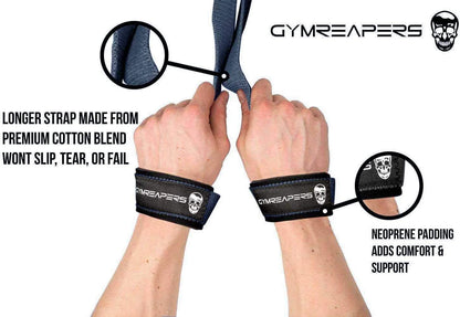 Gymreapers Lifting Wrist Straps for Weightlifting, Bodybuilding, Powerlifting, Strength Training, & Deadlifts - Padded Neoprene with 18" Cotton