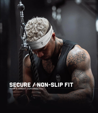 Gymreapers Workout Headbands for Men & Women-Comfortable Sweat Absorbing Band to Keep Hair Back During Running Sports Gym Cycling and Outdoor Activities