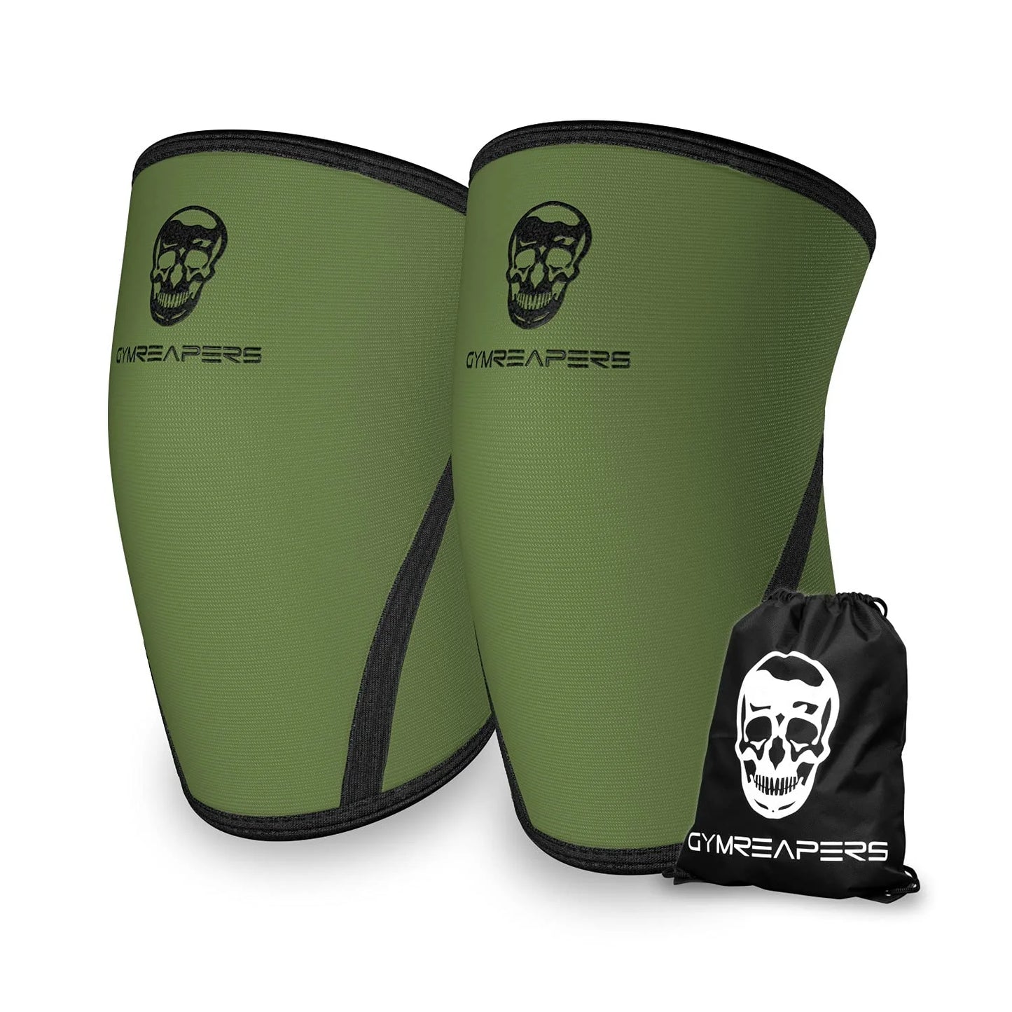 Knee Sleeves (1 Pair) Free Gym Bag - Knee Sleeve & Compression Brace for Squats, Fitness, Weightlifting, and Powerlifting - Gymreapers 7MM Sleeve Pair - For Men & Women - 1 Year Warranty (Small)