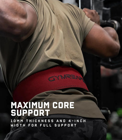 Gymreapers 10MM Lever Weightlifting Belt Leather Adjustable Heavy Duty Buckle Belt, IPF Approved for Powerlifting, Weightlifting, and Strength Training