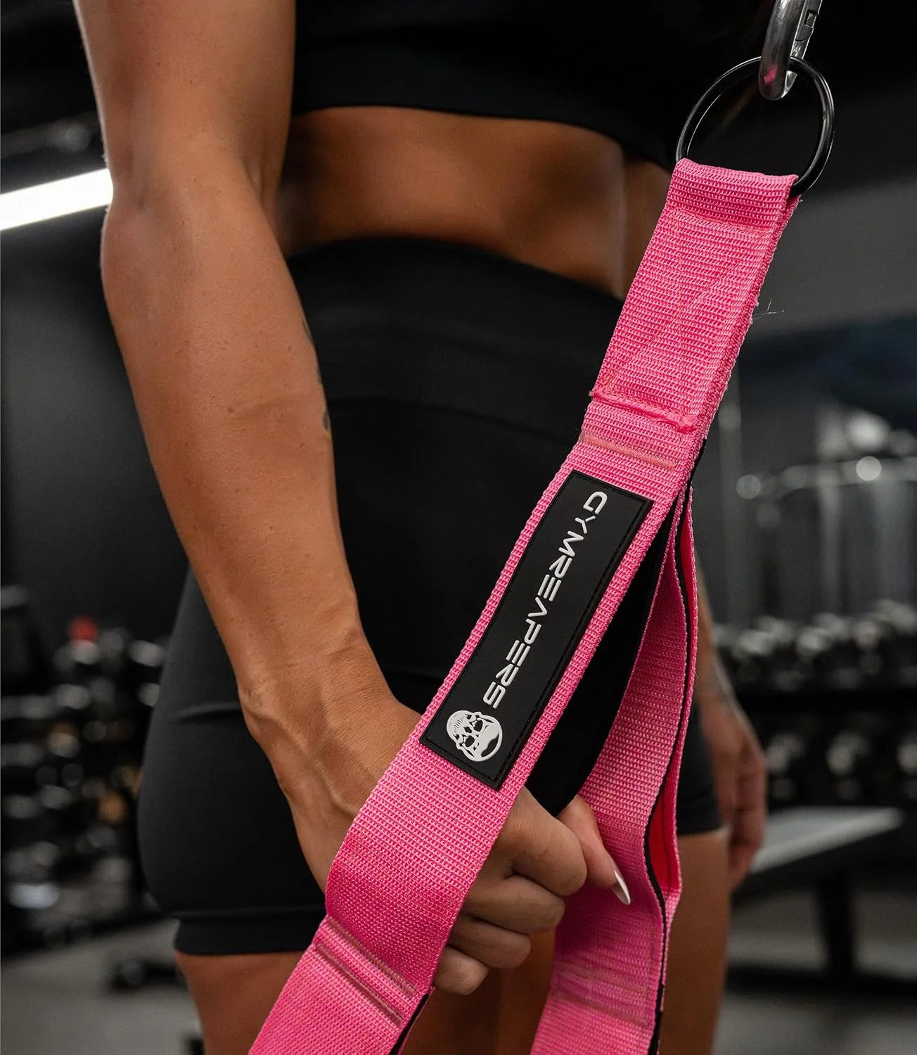 Gymreapers Tricep Rope Cable Attachment - Multi-Workout Tricep Pull Down Cable Attachment - Perfect Gym Cable attachments (3 Lengths Built in One)