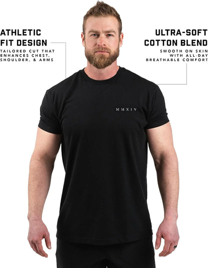 Gymreapers Skull Moisture Wicking T-Shirts for Men - Short Sleeve Workout Gym Shirts - Running Athletic Tees & Dry Fit Tshirt