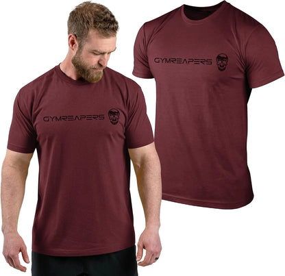 Gymreapers Moisture Wicking Short Sleeve T-Shirt for Men - Crew Neck Workout Shirts - Casual Gym Cotton Everyday Tee