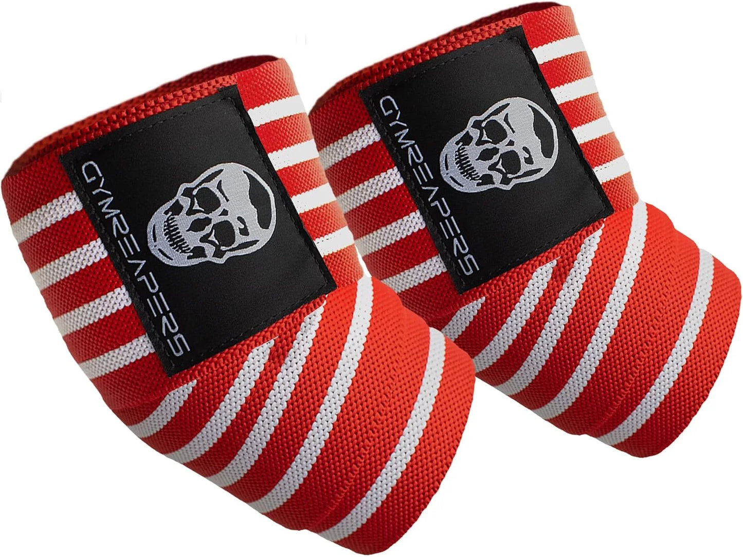 Gymreapers Weightlifting Elbow Wraps (1 Pair) - Flexible 40'' Elbow Compression Strap & Joint Support Brace - for Bench Press, Powerlifting, and Pressing