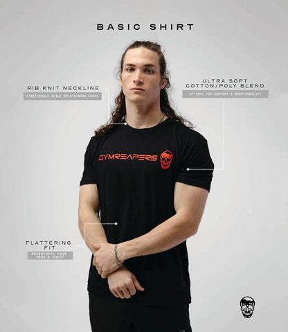 Gymreapers Moisture Wicking Short Sleeve T-Shirt for Men - Crew Neck Workout Shirts - Casual Gym Cotton Everyday Tee