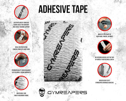 Gymreapers Weightlifting Adhesive Thumb Tape, Stretchy Athletic Tape Grip & Protection for Olympic Lifting, Cross Training, Powerlifting, Hookgrip