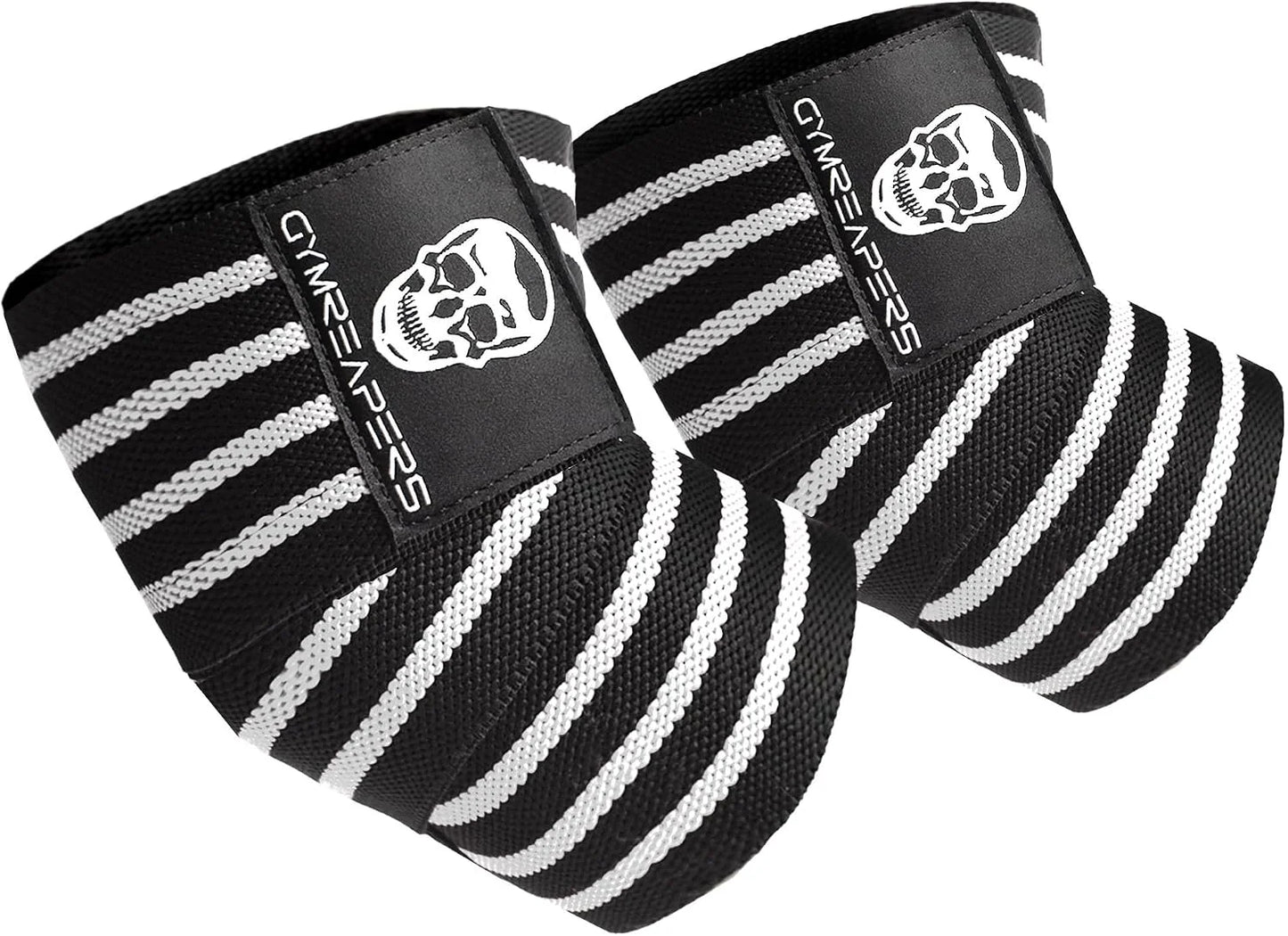 Gymreapers Weightlifting Elbow Wraps (1 Pair) - Flexible 40'' Elbow Compression Strap & Joint Support Brace - for Bench Press, Powerlifting, and Pressing