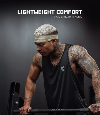 Gymreapers Workout Headbands for Men & Women-Comfortable Sweat Absorbing Band to Keep Hair Back During Running Sports Gym Cycling and Outdoor Activities