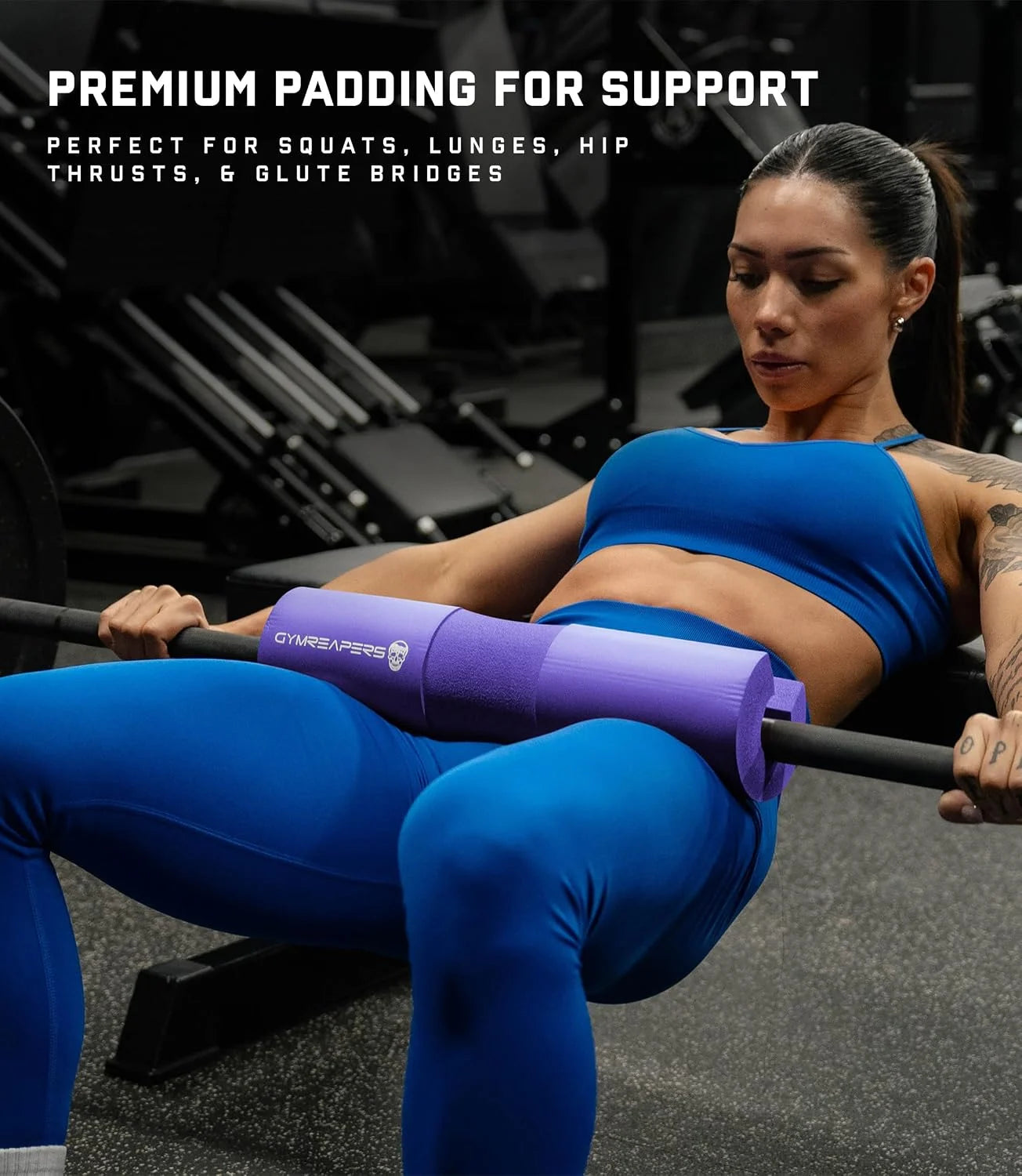 Gymreapers Barbell Squat Pad - Protective Bridge Pad For Hip Thrust, Squats, Lunges - Hip Support, Neck Protection For Bar