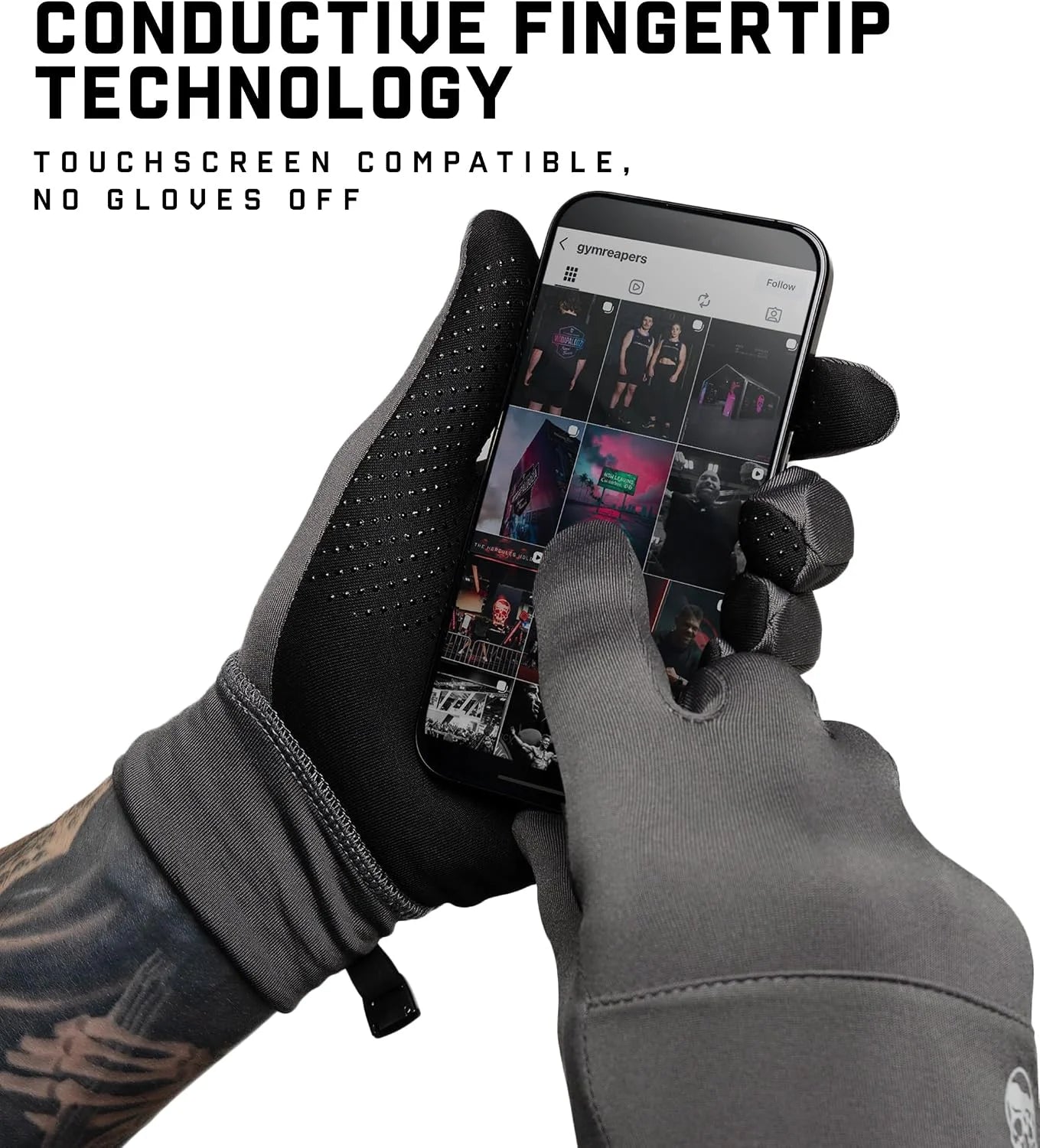 Gymreapers Running Gloves for Men & Women - Lightweight Touch Screen Sensitive Thermal Warm for Cold Weather, Cycling, Biking, Training, Running, Outdoor Sports & Workouts