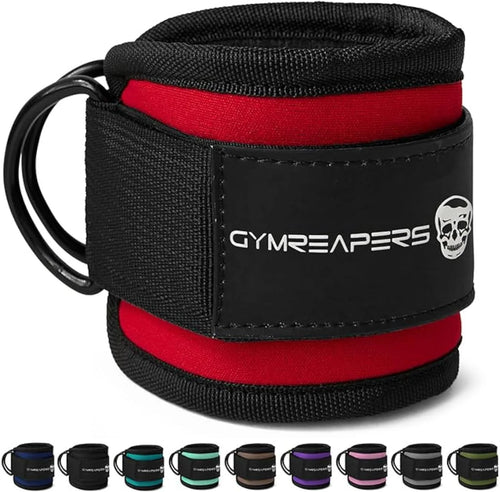 Gymreapers Ankle Straps For Cable Machine Kickbacks, Glute Workouts, Lower Body Exercises - Adjustable Leg Straps with Neoprene Padding