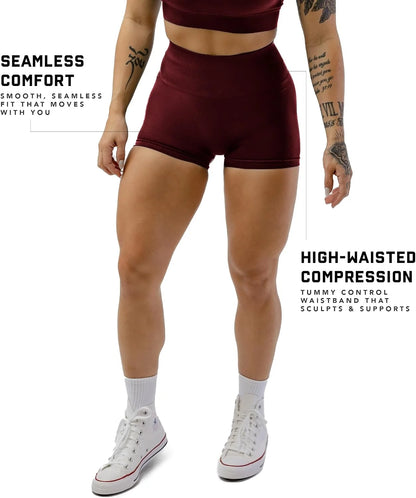 Gymreapers Athletic Shorts for Women - Seamless Butt Lifting Tummy Control Running Shorts for Yoga, Biker, Gym Workout Squat
