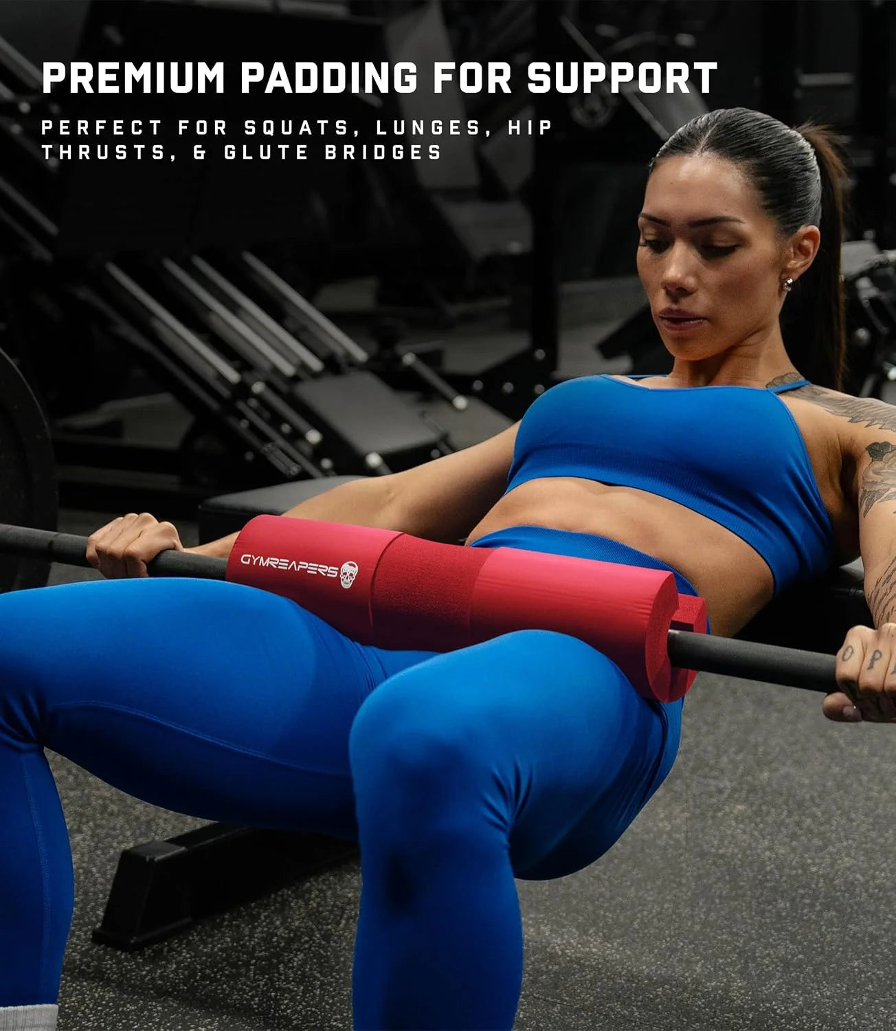 Gymreapers Barbell Squat Pad - Protective Bridge Pad For Hip Thrust, Squats, Lunges - Hip Support, Neck Protection For Bar