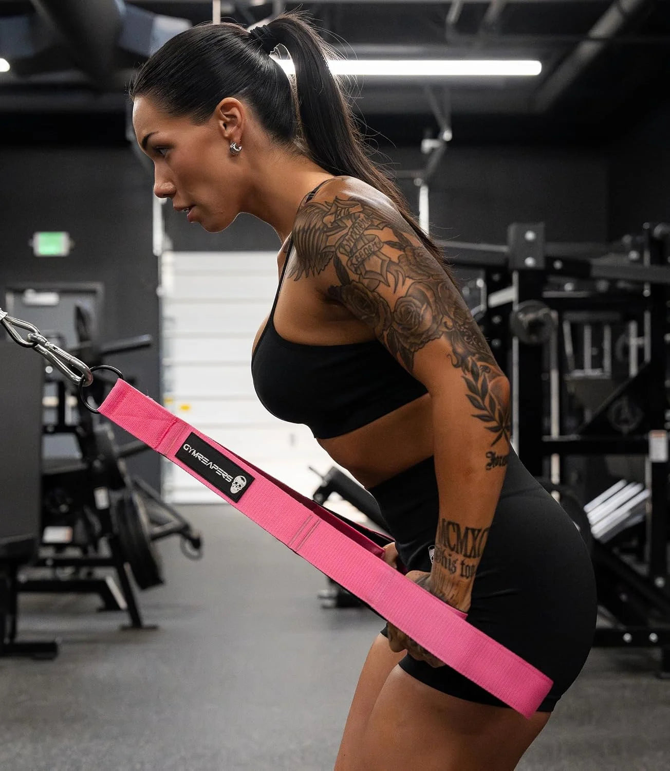 Gymreapers Tricep Rope Cable Attachment - Multi-Workout Tricep Pull Down Cable Attachment - Perfect Gym Cable attachments (3 Lengths Built in One)