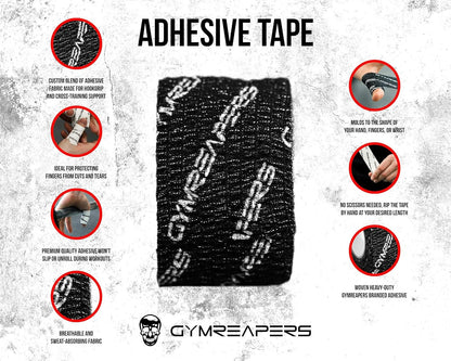Gymreapers Weightlifting Adhesive Thumb Tape, Stretchy Athletic Tape Grip & Protection for Olympic Lifting, Cross Training, Powerlifting, Hookgrip