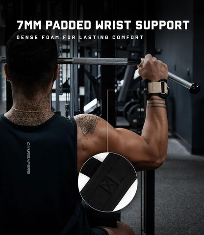 Gymreapers GripLink Lifting Straps – Heavy Duty D-Ring Weight Lifting Wrist Straps with Anti-Slip Silicone Grip Beads, Adjustable Support for Deadlifts, Powerlifting, Cable Machines & Gym Training