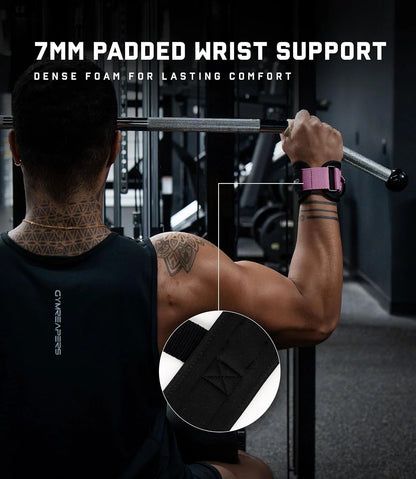 Gymreapers GripLink Lifting Straps – Heavy Duty D-Ring Weight Lifting Wrist Straps with Anti-Slip Silicone Grip Beads, Adjustable Support for Deadlifts, Powerlifting, Cable Machines & Gym Training