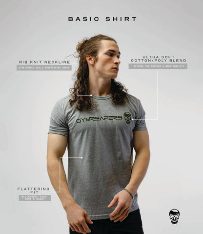 Gymreapers Moisture Wicking Short Sleeve T-Shirt for Men - Crew Neck Workout Shirts - Casual Gym Cotton Everyday Tee