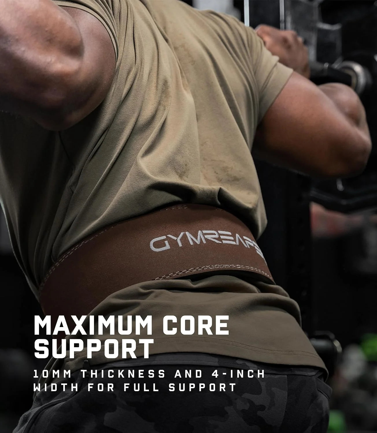 Gymreapers 10MM Lever Weightlifting Belt Leather Adjustable Heavy Duty Buckle Belt, IPF Approved for Powerlifting, Weightlifting, and Strength Training