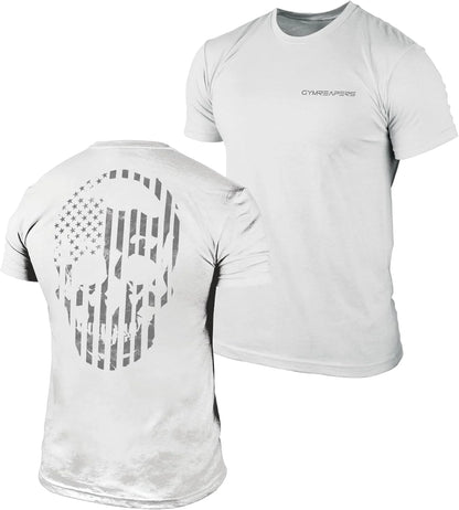 Gymreapers American Reaper Moisture Wicking T-Shirts for Men - Workout Gym Shirts - Running Athletic Tees & Dry Fit Tshirt