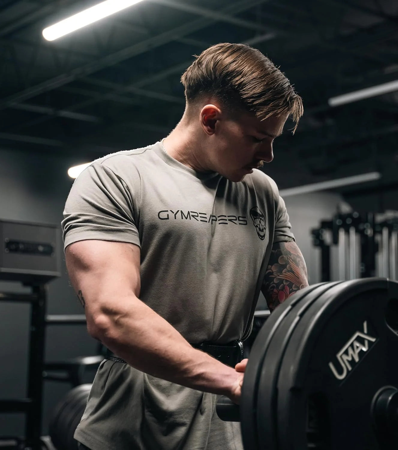 Gymreapers Moisture Wicking Short Sleeve T-Shirt for Men - Crew Neck Workout Shirts - Casual Gym Cotton Everyday Tee