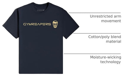 Gymreapers Moisture Wicking Short Sleeve T-Shirt for Men - Crew Neck Workout Shirts - Casual Gym Cotton Everyday Tee