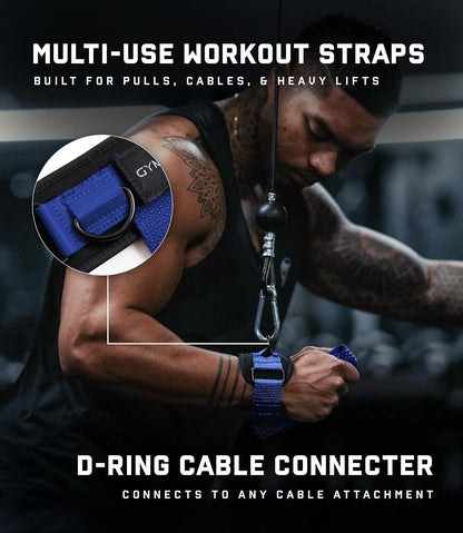 Gymreapers GripLink Lifting Straps – Heavy Duty D-Ring Weight Lifting Wrist Straps with Anti-Slip Silicone Grip Beads, Adjustable Support for Deadlifts, Powerlifting, Cable Machines & Gym Training