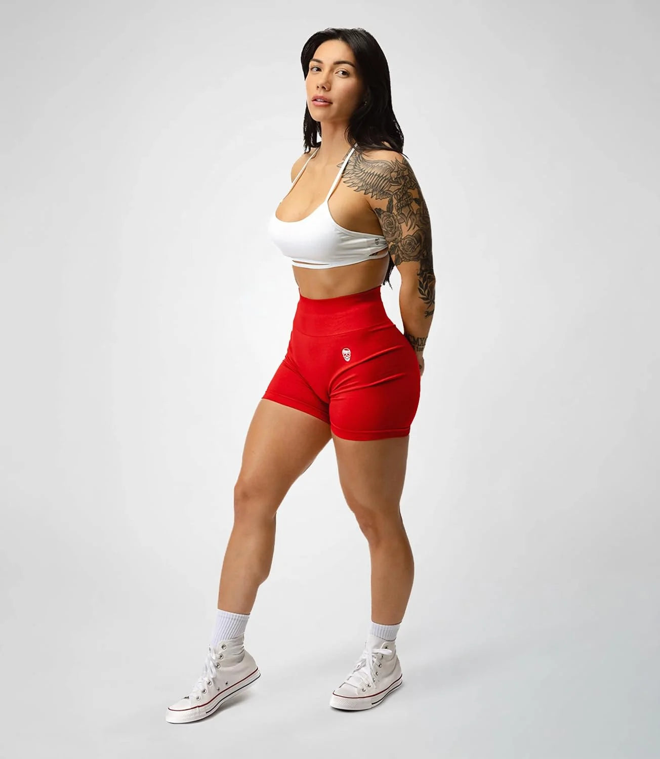 Gymreapers Infinity Seamless Workout Shorts High Waist Biker Shorts for Women Athletic Gym Running Pilates Yoga Sport Short
