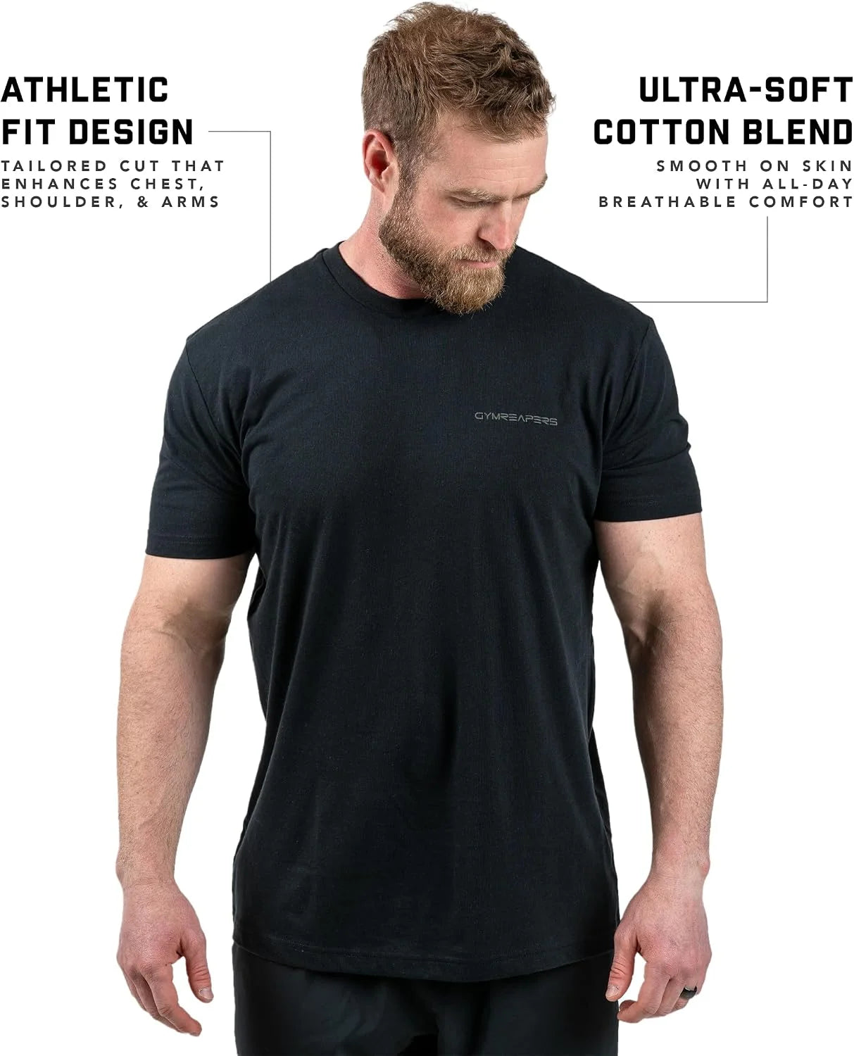Gymreapers American Reaper Moisture Wicking T-Shirts for Men - Workout Gym Shirts - Running Athletic Tees & Dry Fit Tshirt