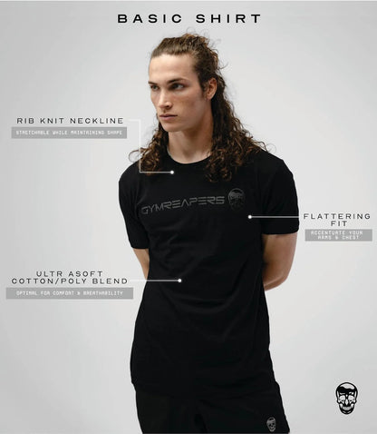 Gymreapers Moisture Wicking Short Sleeve T-Shirt for Men - Crew Neck Workout Shirts - Casual Gym Cotton Everyday Tee