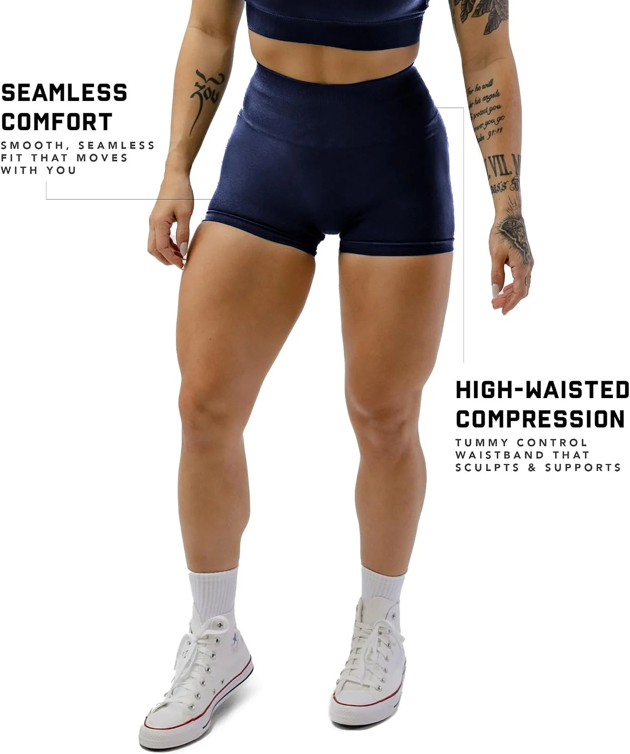 Gymreapers Athletic Shorts for Women - Seamless Butt Lifting Tummy Control Running Shorts for Yoga, Biker, Gym Workout Squat