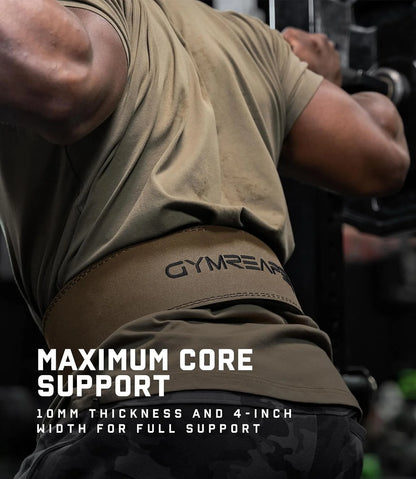 Gymreapers 10MM Lever Weightlifting Belt Leather Adjustable Heavy Duty Buckle Belt, IPF Approved for Powerlifting, Weightlifting, and Strength Training