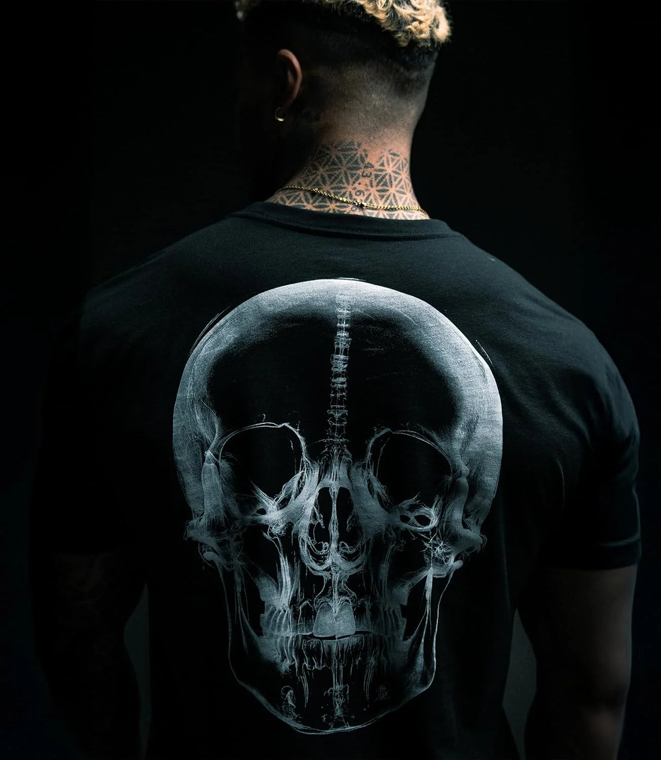 Gymreapers Skull Moisture Wicking T-Shirts for Men - Short Sleeve Workout Gym Shirts - Running Athletic Tees & Dry Fit Tshirt