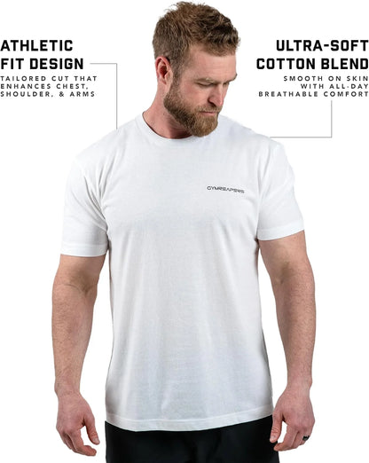 Gymreapers American Reaper Moisture Wicking T-Shirts for Men - Workout Gym Shirts - Running Athletic Tees & Dry Fit Tshirt