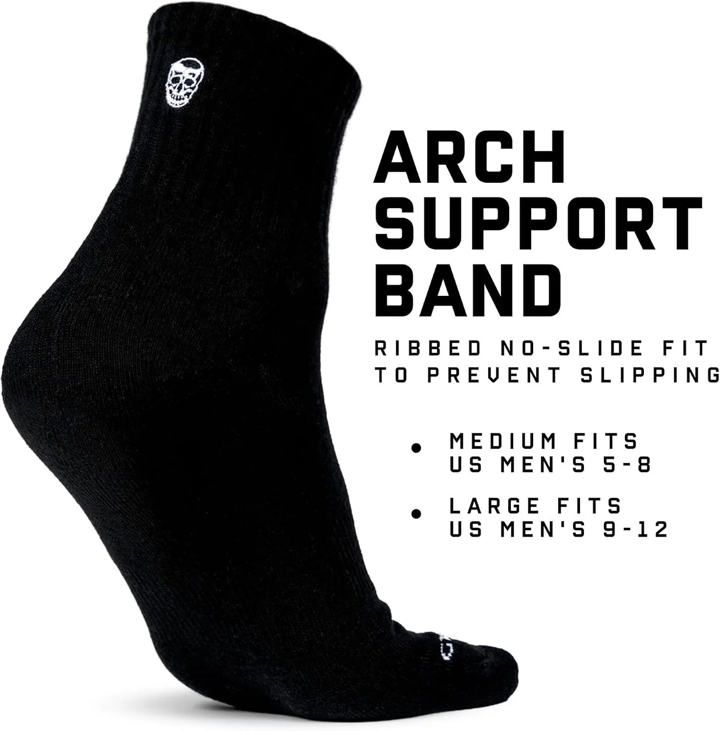 Gymreapers Quarter Socks for Men & Women (6-Pack) Moisture-Wicking Cotton Athletic Socks, Breathable Low Cut Supportive Fit