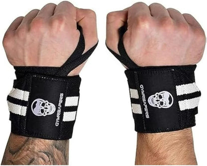 Gymreapers Weightlifting Wrist Wraps (IPF Approved) Professional Quality Wrist Support with Heavy Duty Thumb Loop - Best Wrap for Powerlifting Competition, Strength Training, Bodybuilding