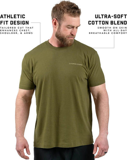 Gymreapers American Reaper Moisture Wicking T-Shirts for Men - Workout Gym Shirts - Running Athletic Tees & Dry Fit Tshirt