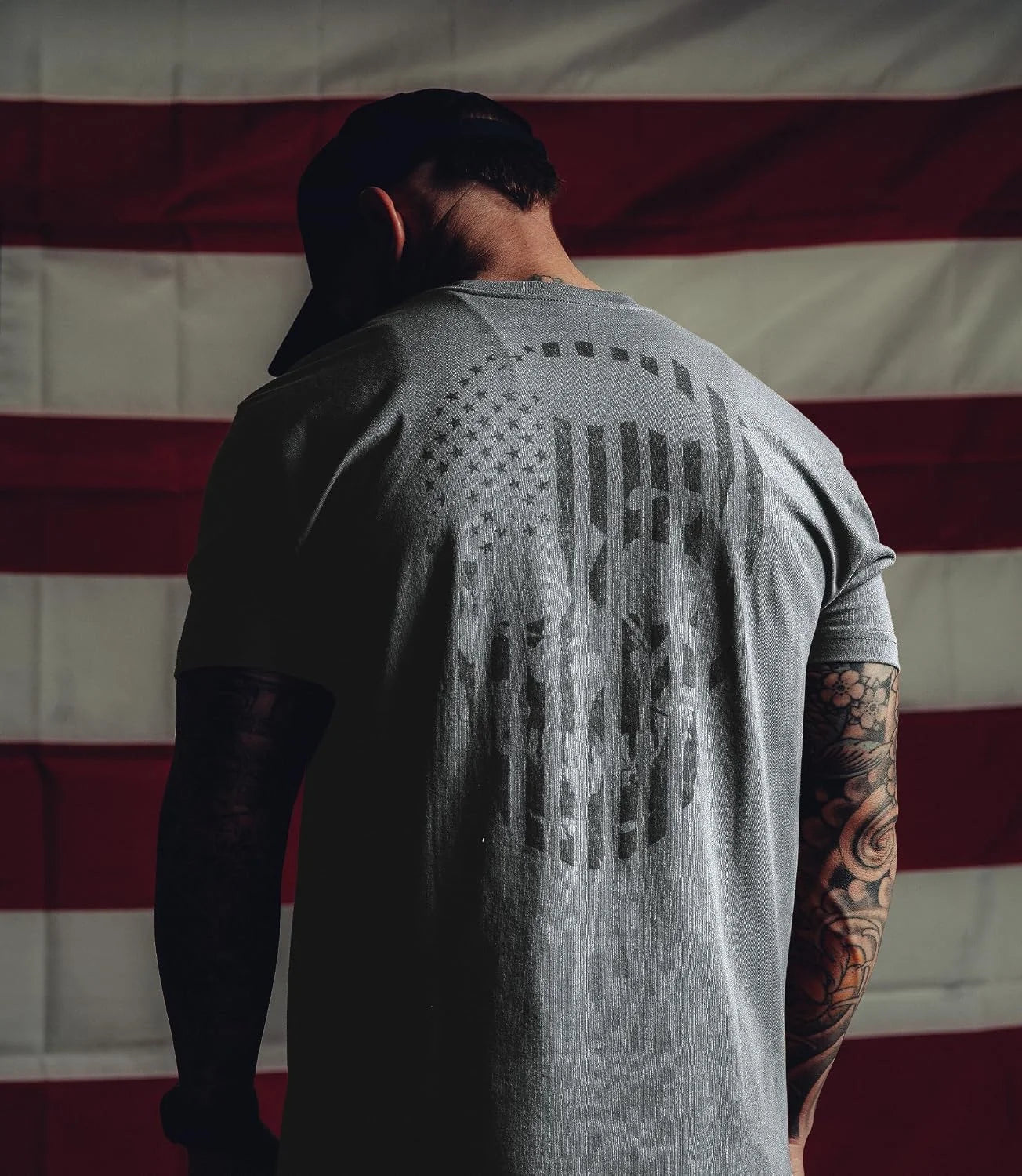 Gymreapers American Reaper Moisture Wicking T-Shirts for Men - Workout Gym Shirts - Running Athletic Tees & Dry Fit Tshirt