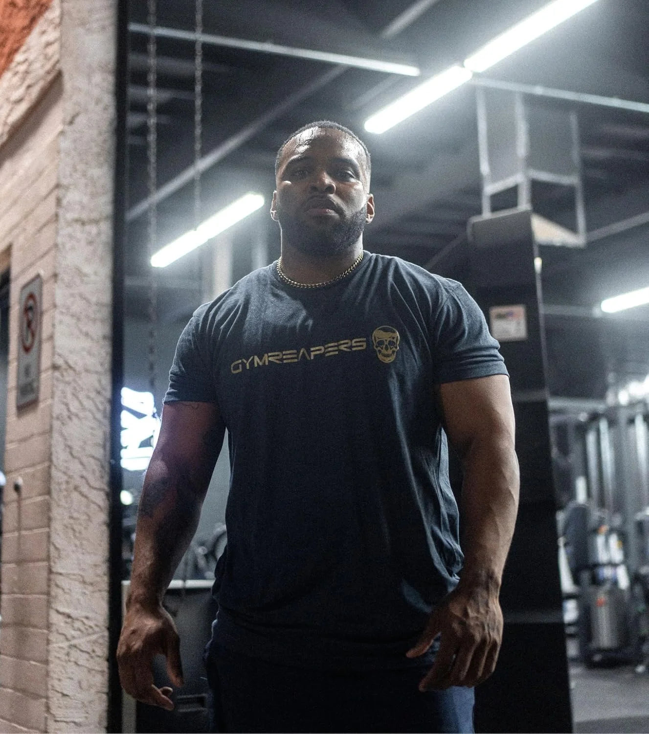 Gymreapers Moisture Wicking Short Sleeve T-Shirt for Men - Crew Neck Workout Shirts - Casual Gym Cotton Everyday Tee