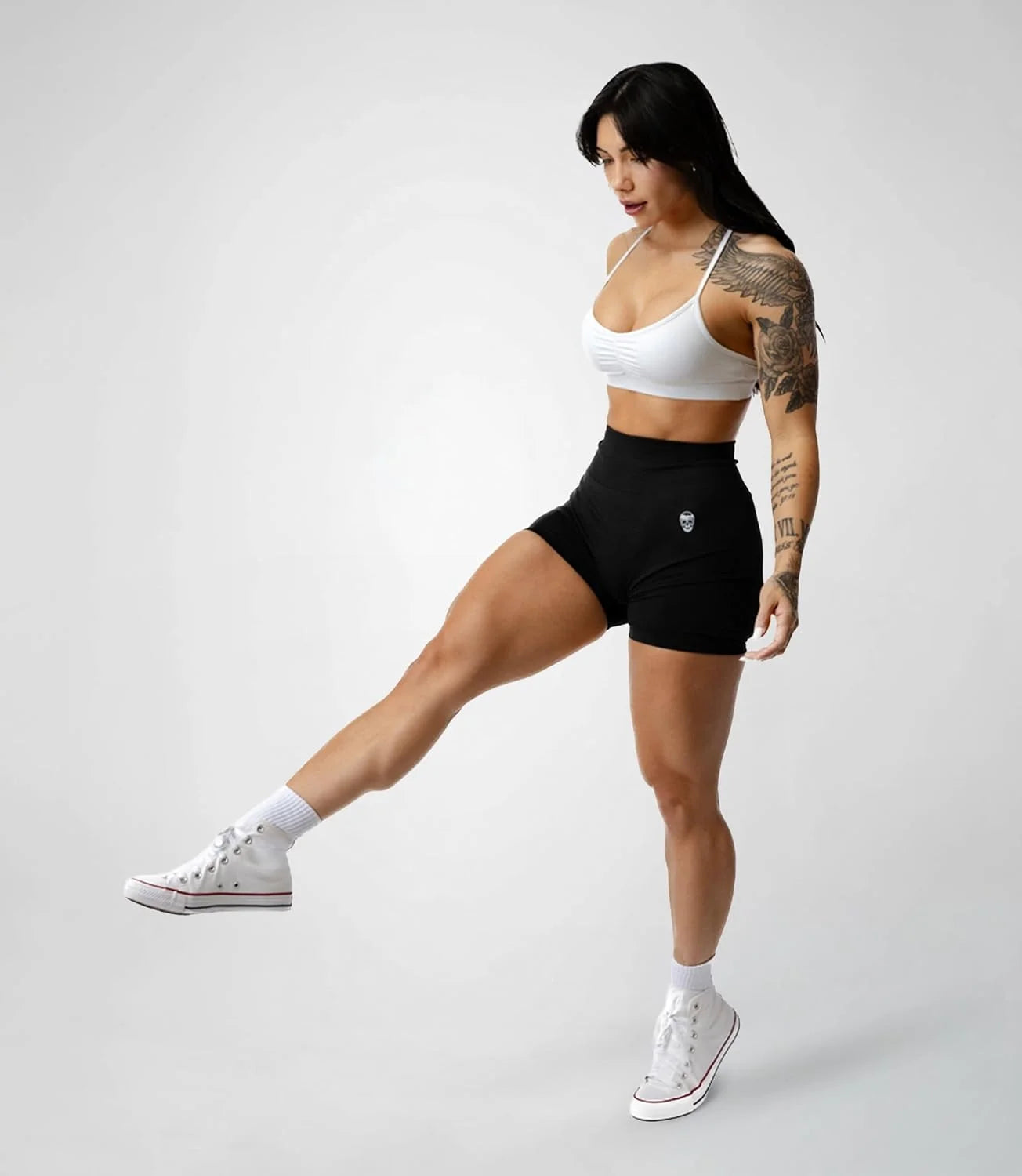 Gymreapers Infinity Seamless Workout Shorts High Waist Biker Shorts for Women Athletic Gym Running Pilates Yoga Sport Short