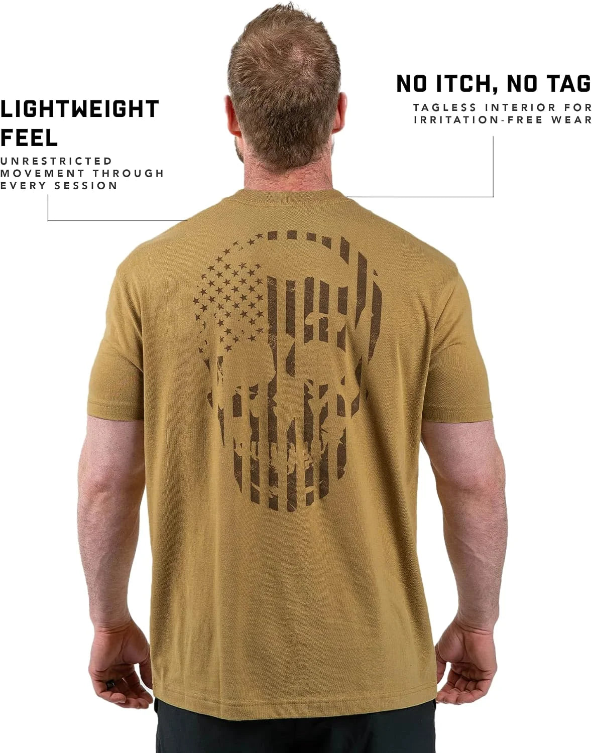 Gymreapers American Reaper Moisture Wicking T-Shirts for Men - Workout Gym Shirts - Running Athletic Tees & Dry Fit Tshirt