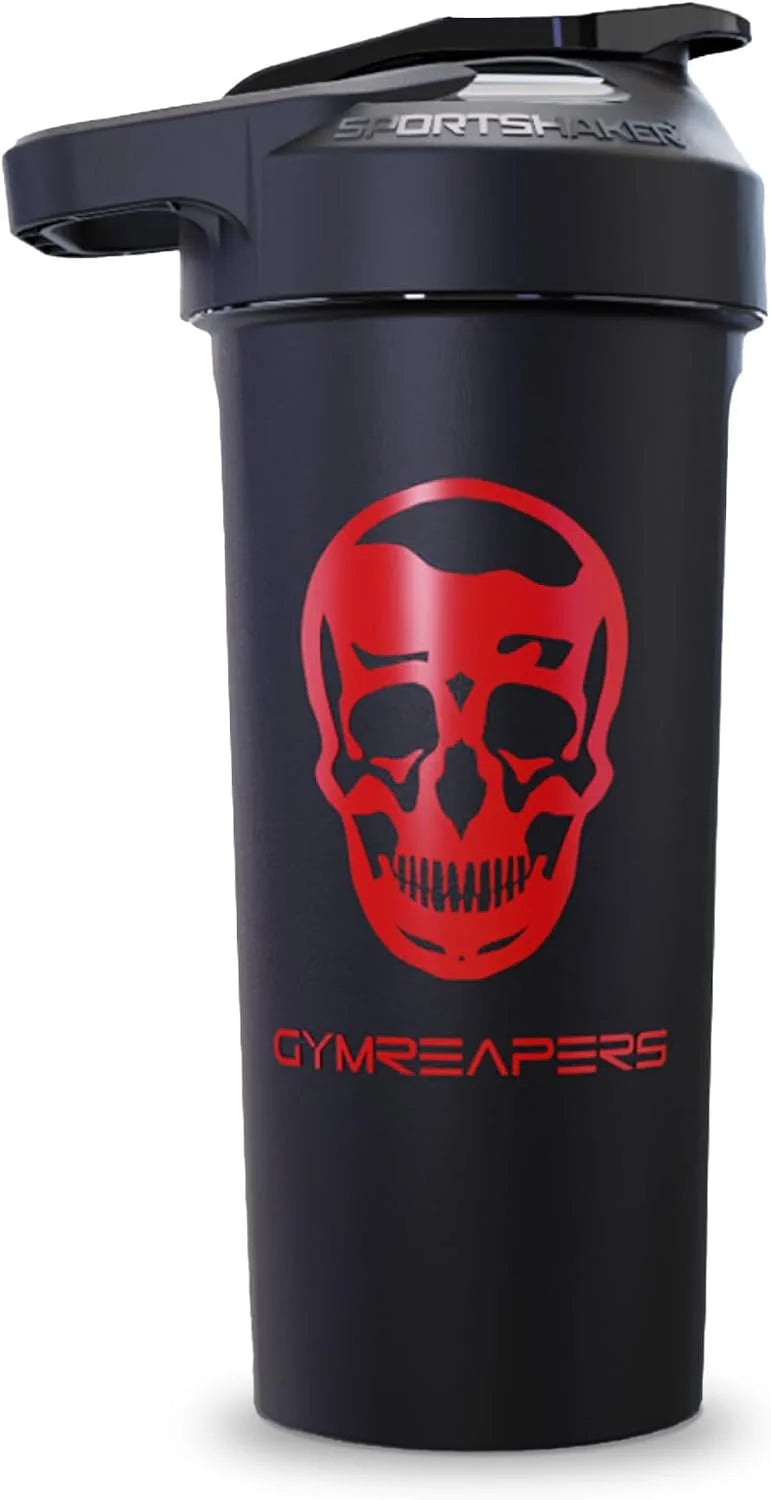 Gymreapers 27oz Shaker Bottle – BPA-Free Protein Shaker Cup with Leak-Proof Screw Cap – Dishwasher Safe Pre Workout Drink Bottle for Gym, Supplements, Smoothies – Made in USA