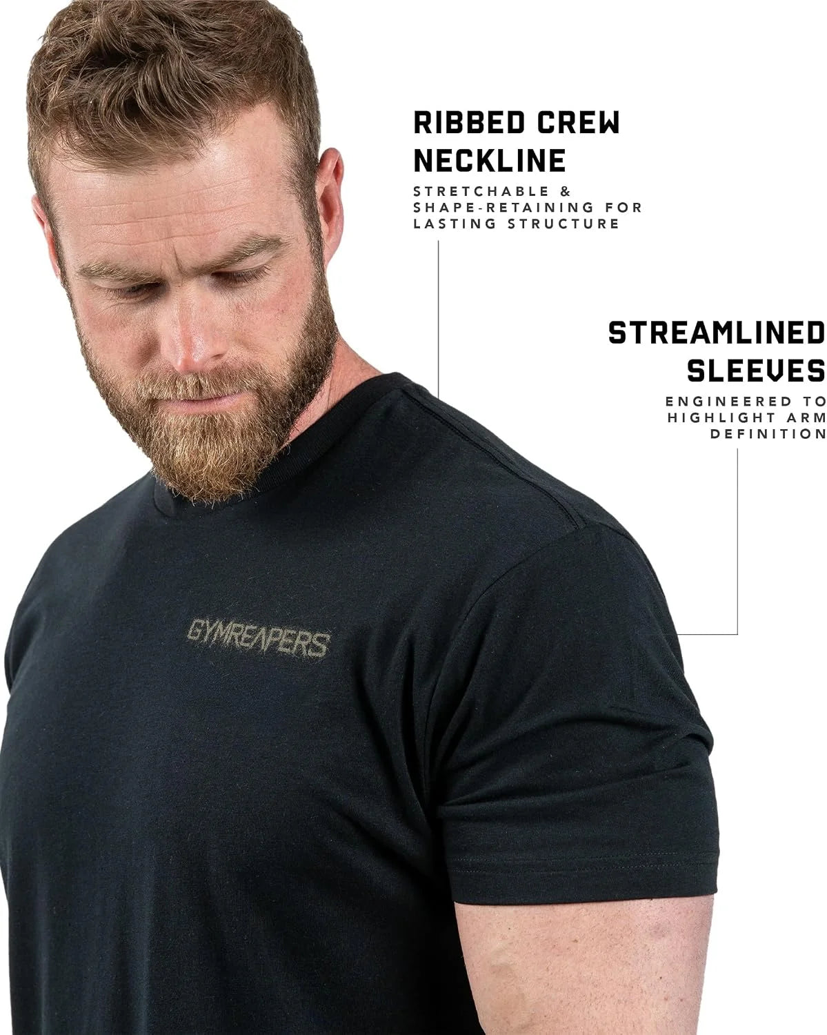 Gymreapers Skull Moisture Wicking T-Shirts for Men - Short Sleeve Workout Gym Shirts - Running Athletic Tees & Dry Fit Tshirt