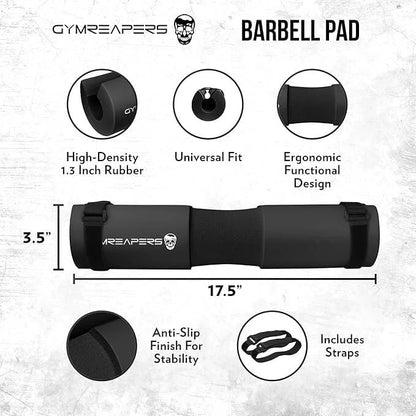 Gymreapers Barbell Squat Pad - Protective Bridge Pad For Hip Thrust, Squats, Lunges - Hip Support, Neck Protection For Bar