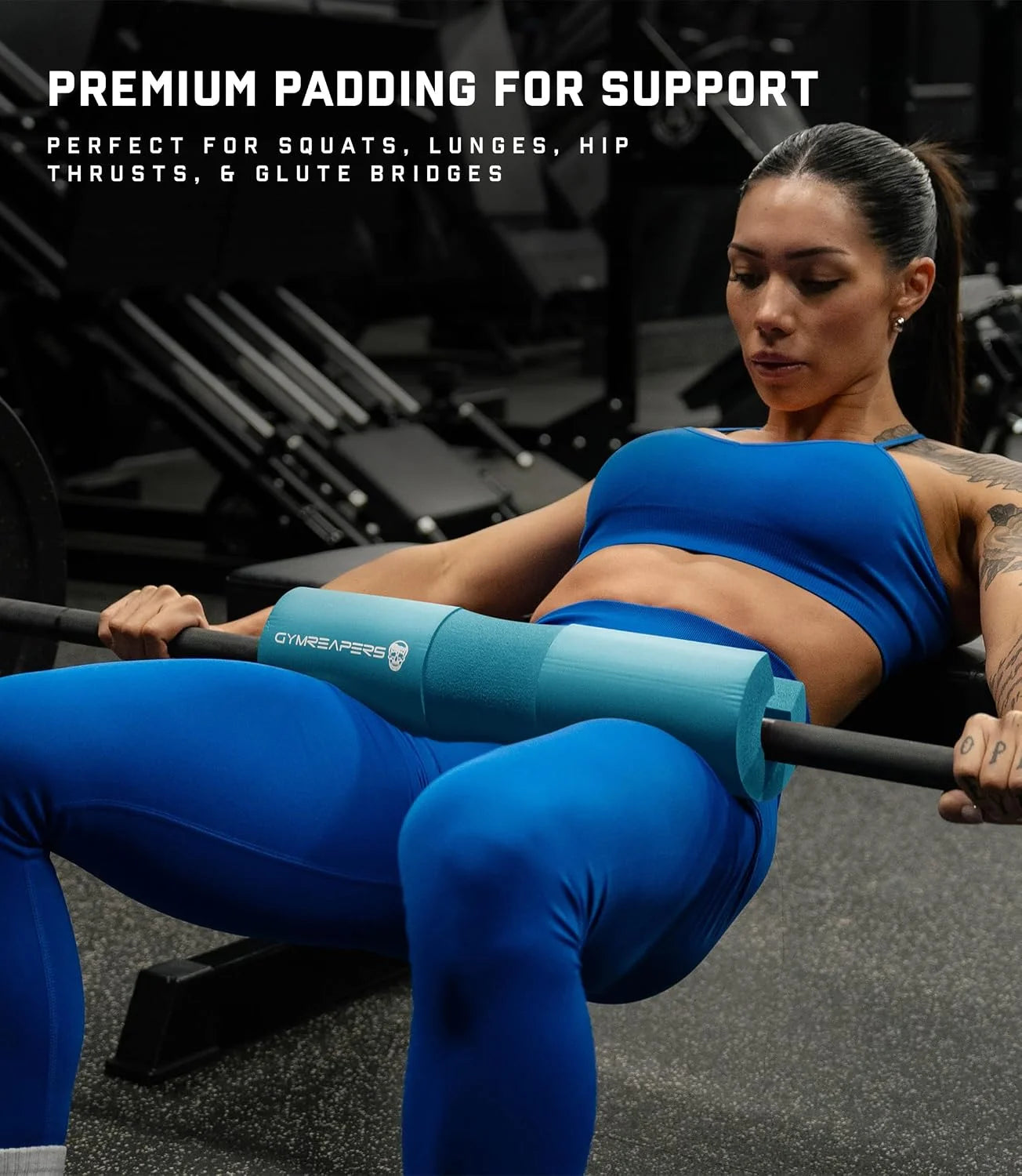 Gymreapers Barbell Squat Pad - Protective Bridge Pad For Hip Thrust, Squats, Lunges - Hip Support, Neck Protection For Bar