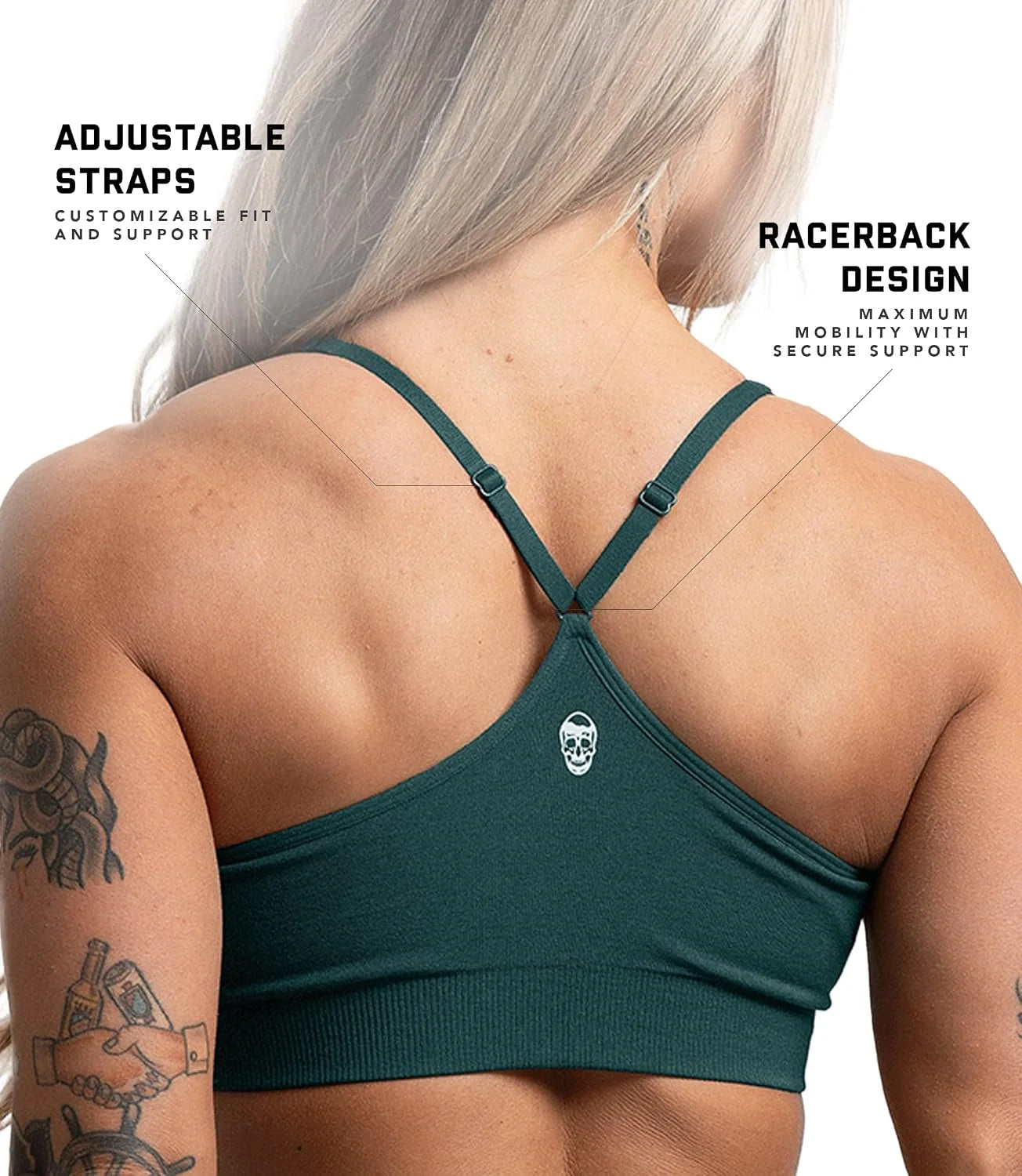 Gymreapers Seamless Sports Bra for Women - Wireless Compression Padded Supportive Bras for Gym, Yoga, & Fitness