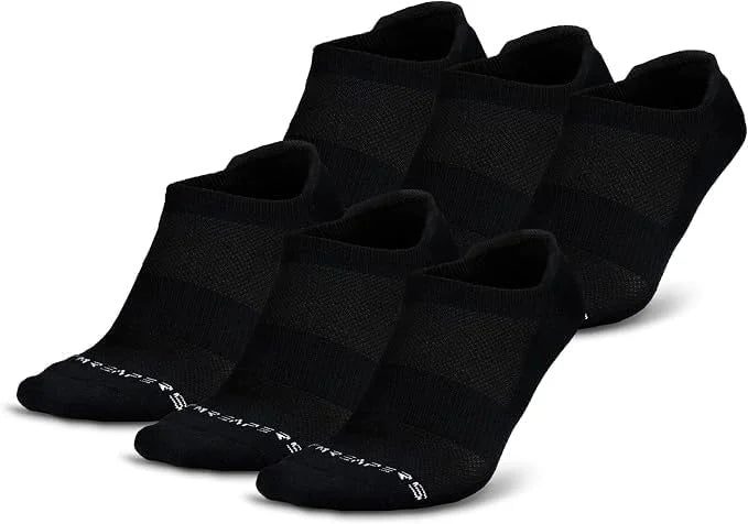 Gymreapers Ankle Socks for Men & Women (6-Pack) – Moisture-Wicking Black & White Breathable Cotton Athletic Socks