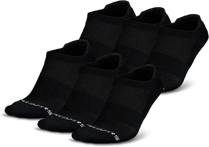 Gymreapers Ankle Socks for Men & Women (6-Pack) – Moisture-Wicking Black & White Breathable Cotton Athletic Socks