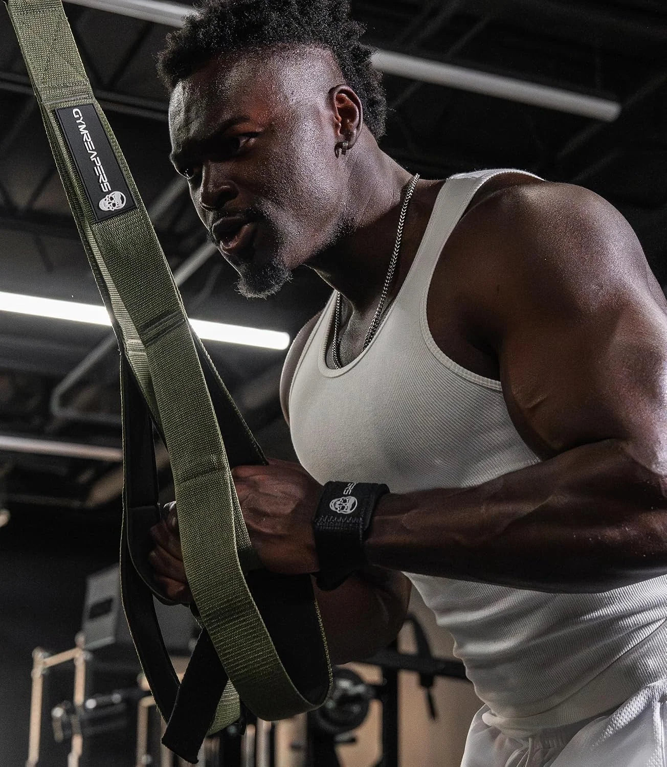Gymreapers Tricep Rope Cable Attachment - Multi-Workout Tricep Pull Down Cable Attachment - Perfect Gym Cable attachments (3 Lengths Built in One)
